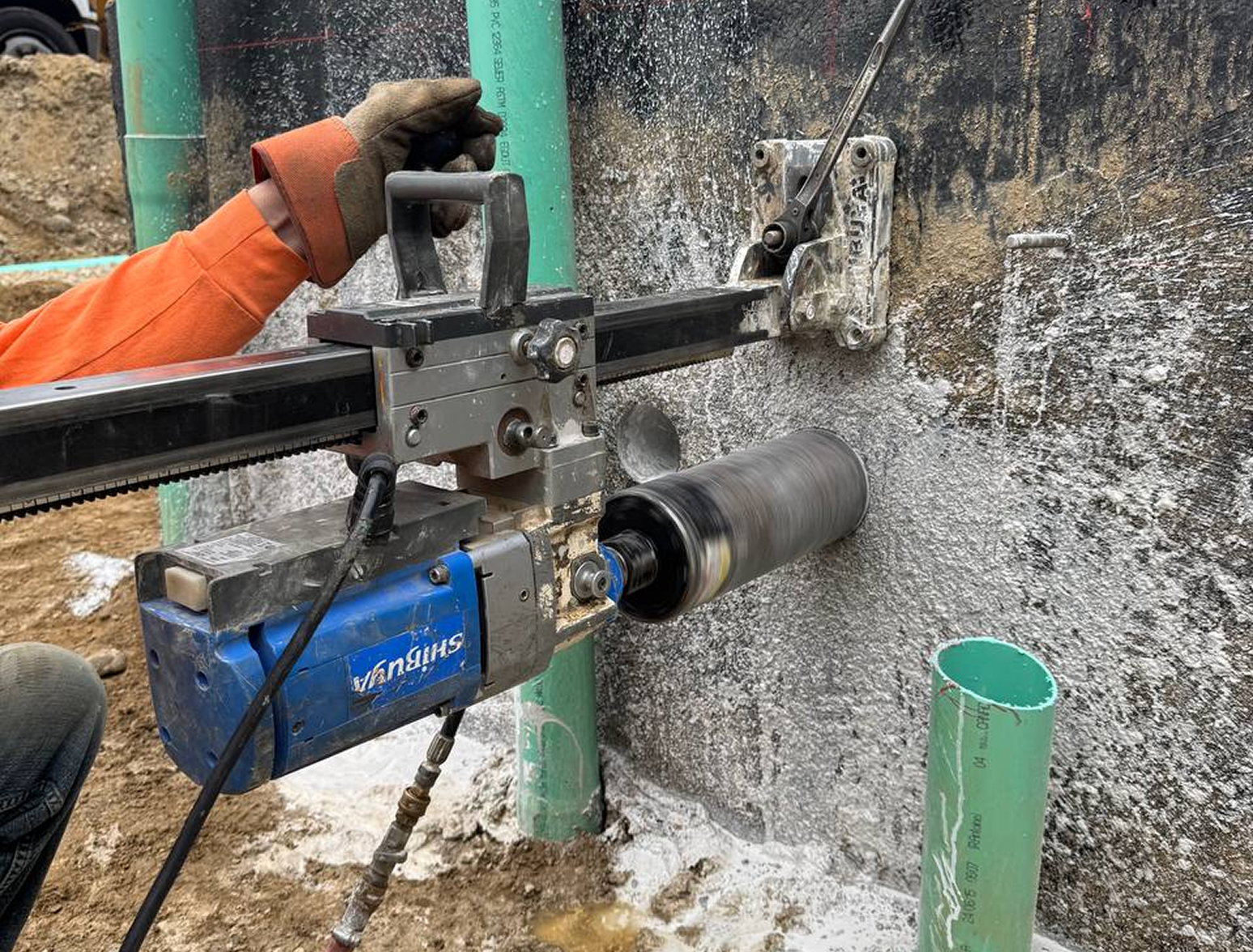 Concrete core drilling work